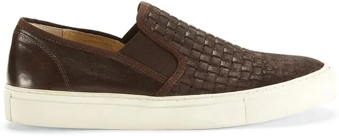 Kenneth Cole New York Men's Brown Rubber Press Pause Woven Slip-On Sneaker