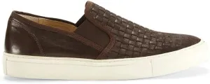 Kenneth Cole New York Men's Brown Rubber Press Pause Woven Slip-On Sneaker