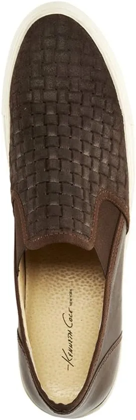 Kenneth Cole New York Men's Brown Rubber Press Pause Woven Slip-On Sneaker