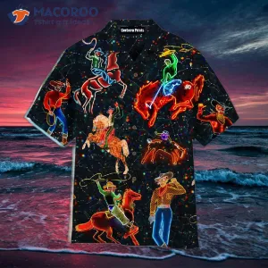 Kentucky Derby Cowboys' Neon Hawaiian Shirts