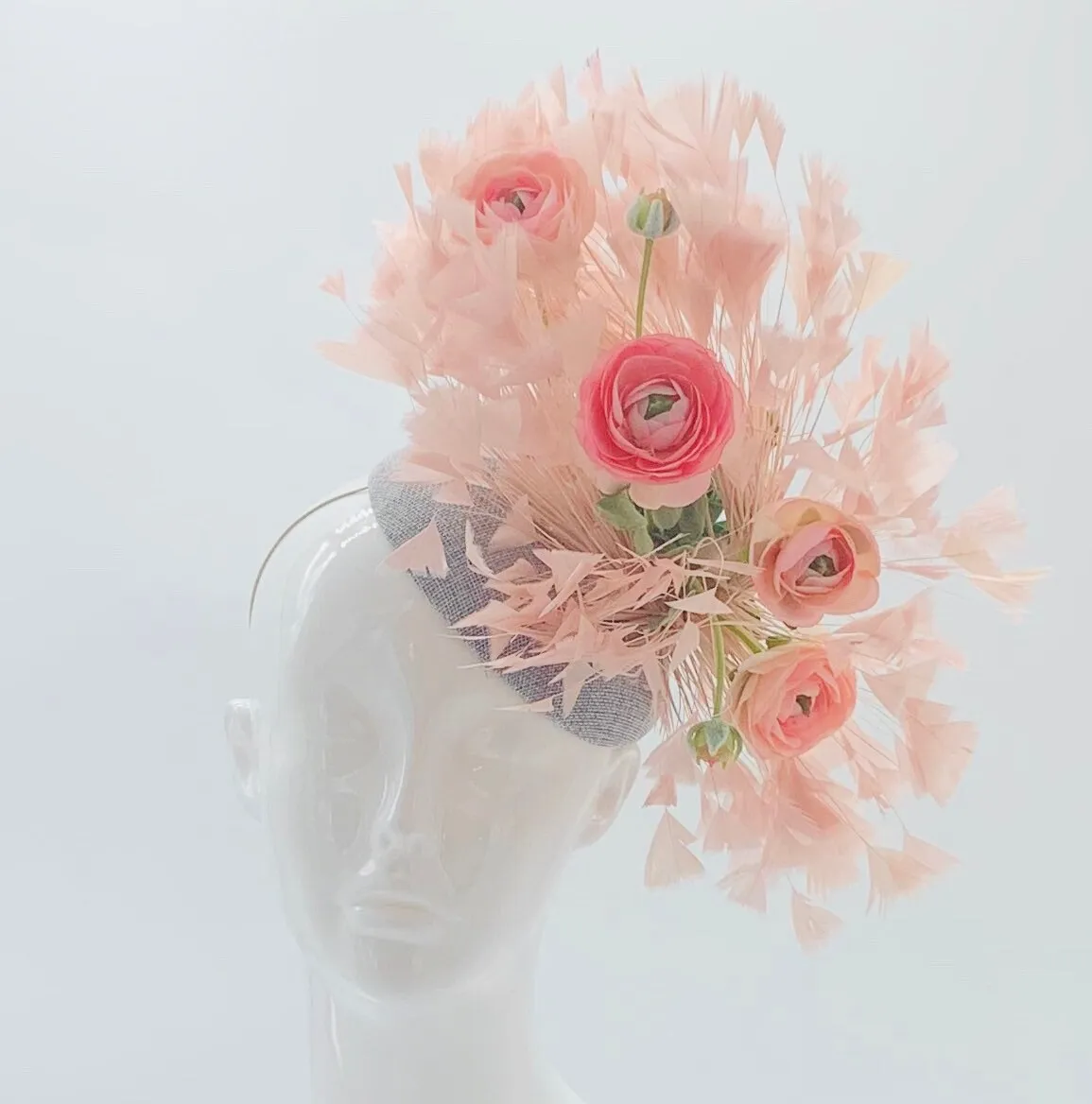 Kentucky derby hat, fascinator, floral headpiece, derby hat alternative (GOLD LINE)