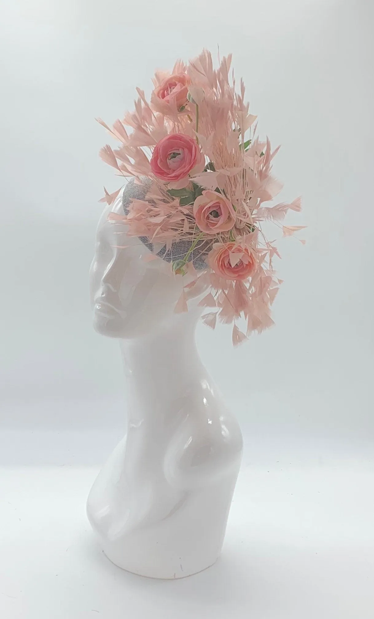 Kentucky derby hat, fascinator, floral headpiece, derby hat alternative (GOLD LINE)