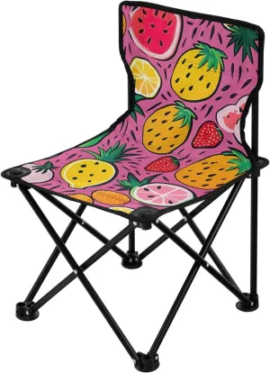 Kigai Folding Camping Chair Heavy Duty Chair Ultralight Compact Portable Beach Chair for Outdoor Camp, Hiking, Travel, Beach, Sporting Event and Picnic, Cute Fruit