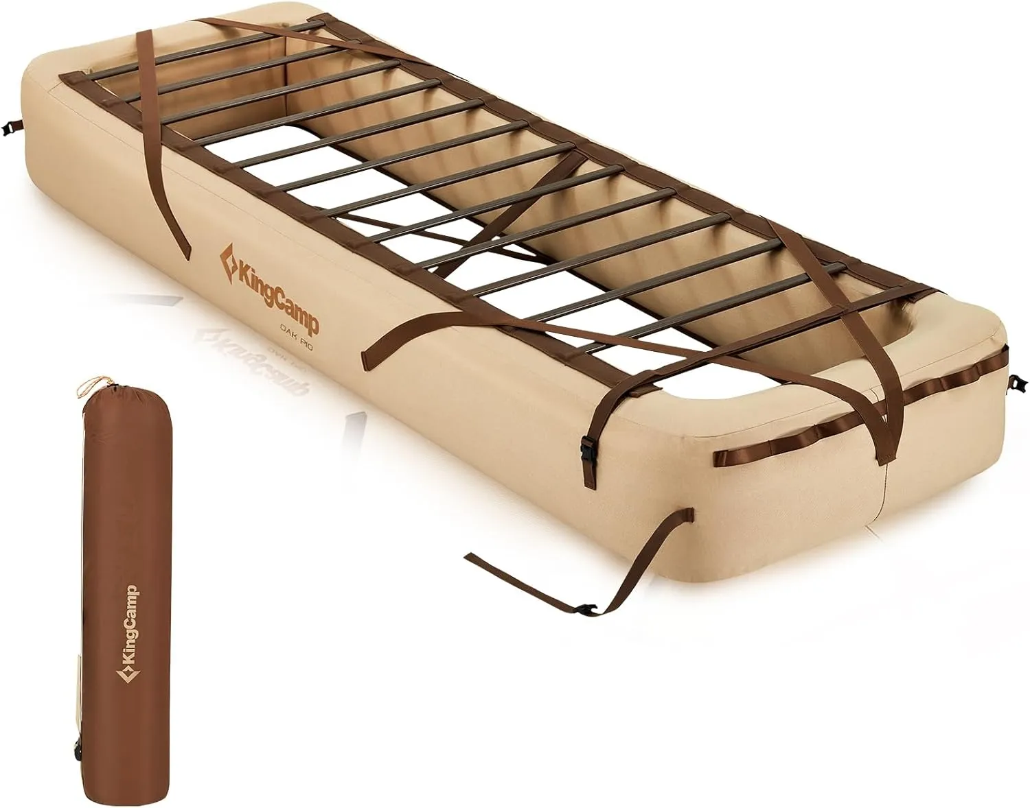KingCamp Air Mattress Frame, Portable Inflatable Camping Cot Base Heavy Duty Bed Frame for Outdoor Travel & Home Tent (Bed Only, Air Pump and Mattress Not Included)