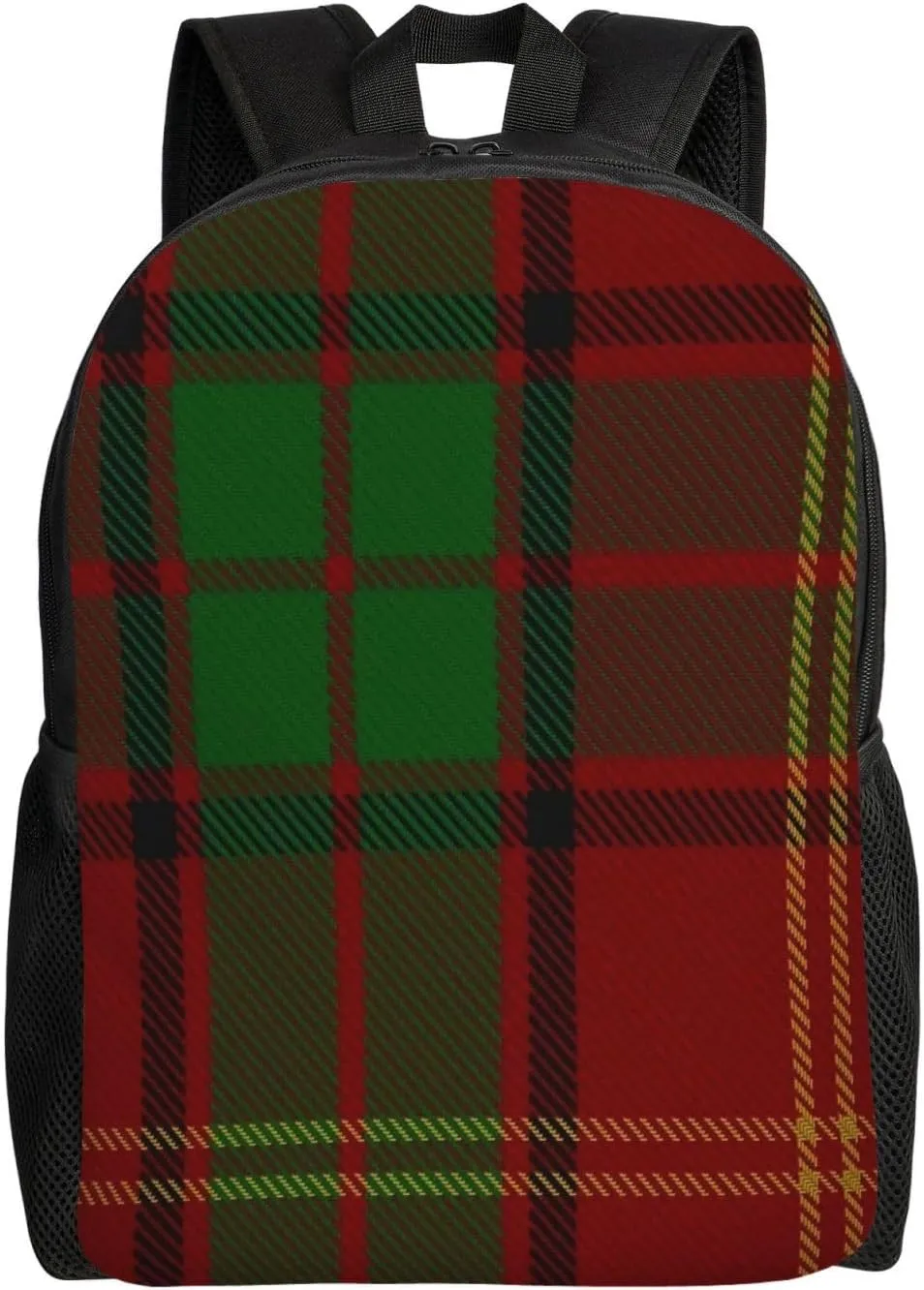 Kirk Clan Family Tartan Minimalist Laptop Backpack – Waterproof Business Travel Bag, Breathable Design, Modern Work & Leisure