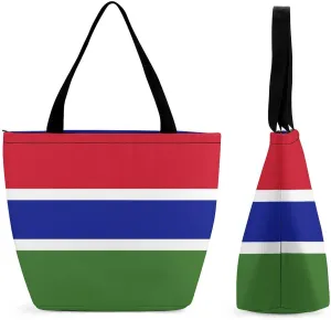 KiRYu East Timor Flag Women's Practical Tote Handbag with Zipper for Travel and Gym Use