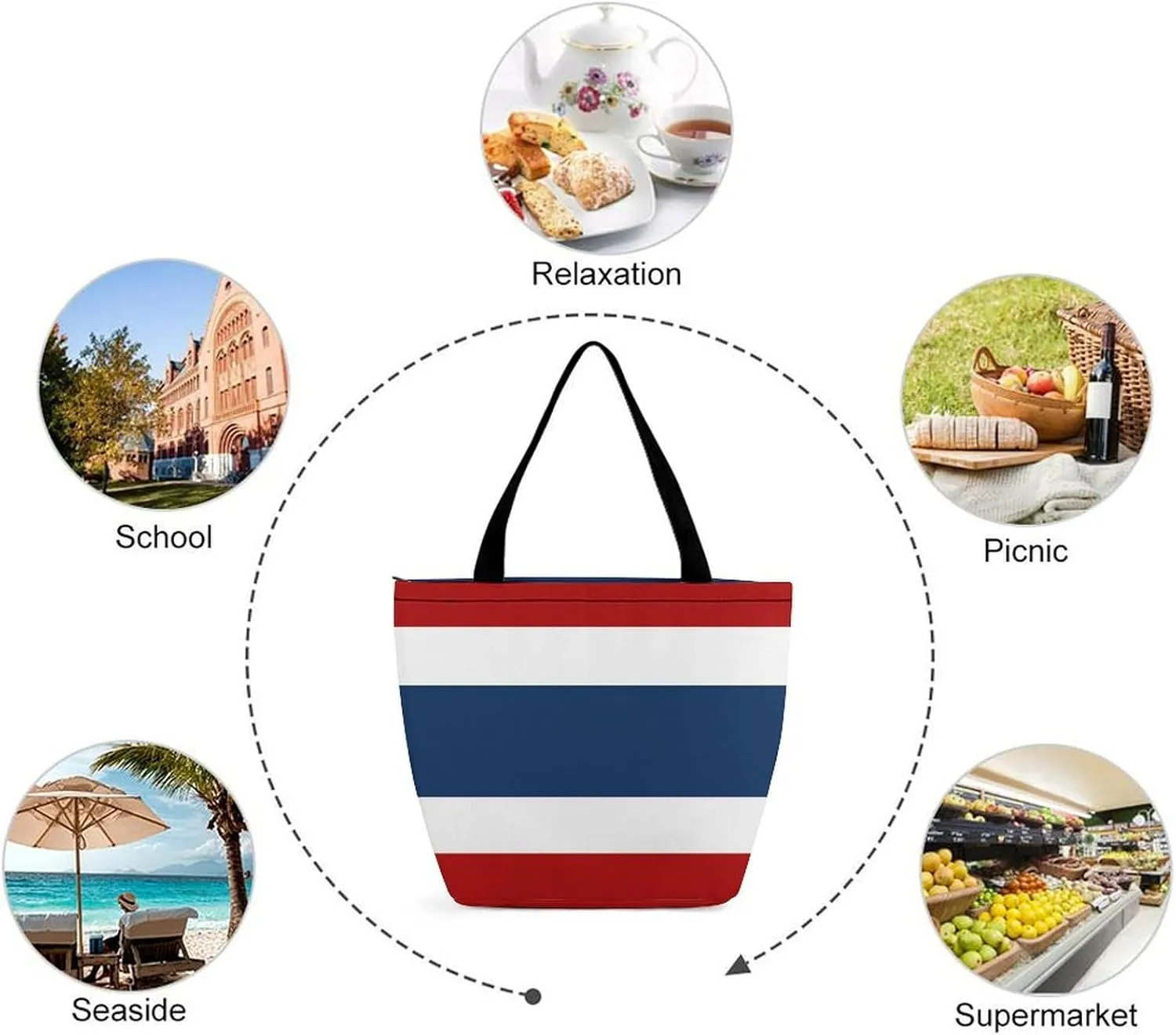 KiRYu Trendy British Antarctic Territory Flag Women's Large Shoulder Bag Perfect for Daily Errands and Shopping