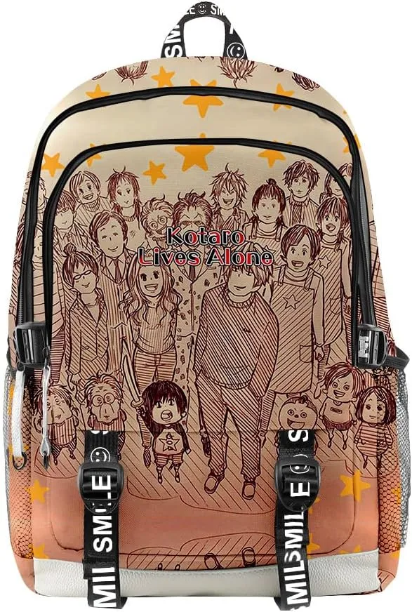 Kotaro Lives Alone Backpack Oxford Cloth Travel Bag High Capacity Unisex Fashion Shoulder Laptop Bag (WP07734X02,One size)