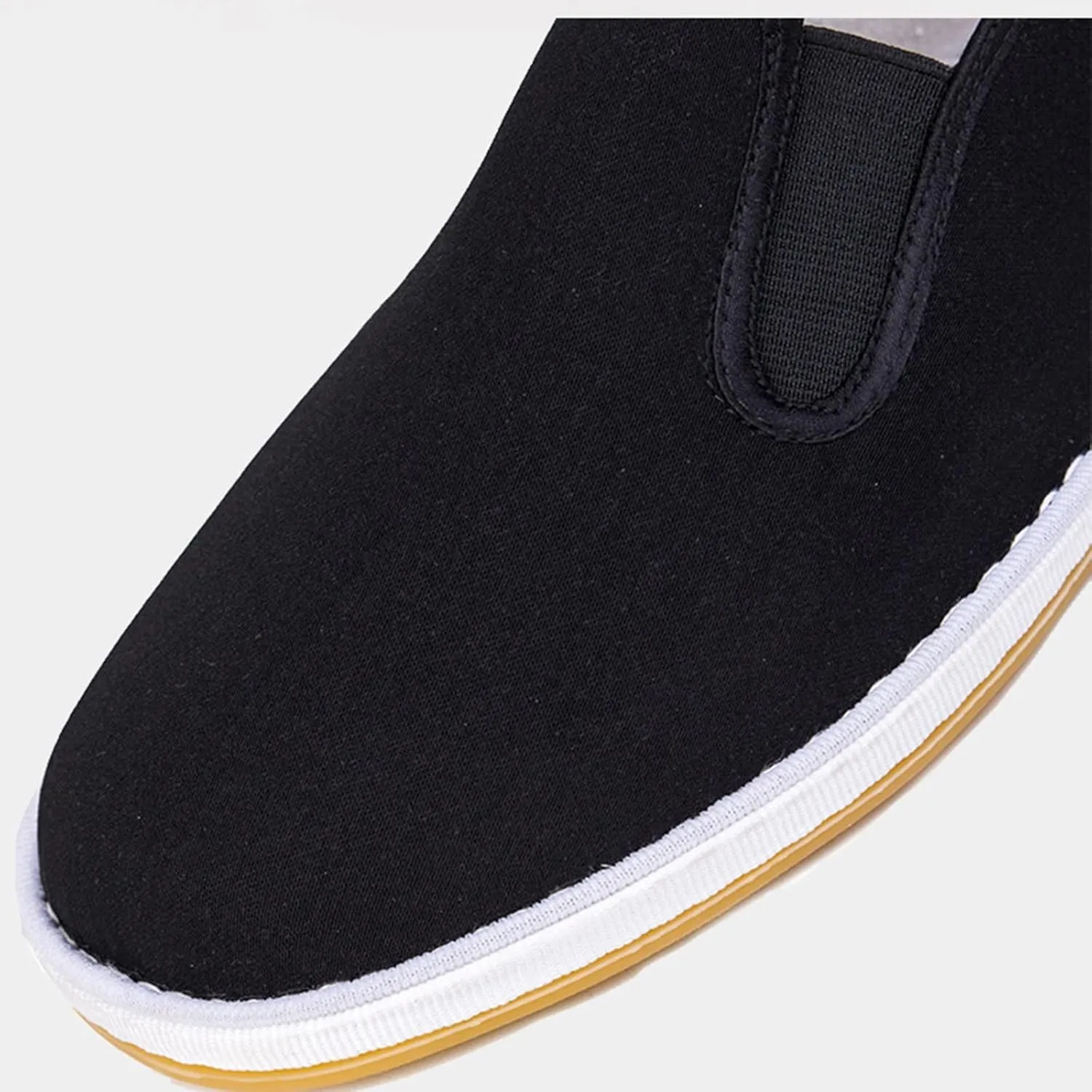 Kung Fu Tai Chi Martial Arts Shoes, Men Slip-On Chinese Traditional Kung Old Beijing Martial Arts Canvas Shoes, Rubber Sole Non Slip, for Home, Leisure, Rock, Fashion, Hip-Hop, Parkour