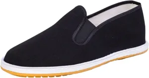 Kung Fu Tai Chi Martial Arts Shoes, Men Slip-On Chinese Traditional Kung Old Beijing Martial Arts Canvas Shoes, Rubber Sole Non Slip, for Home, Leisure, Rock, Fashion, Hip-Hop, Parkour
