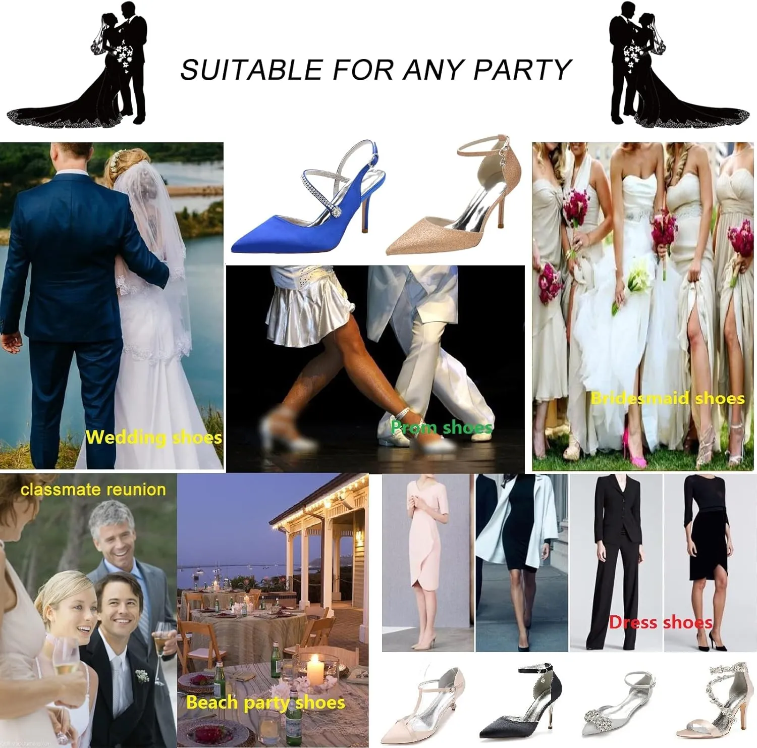 Lace Closed Toe Wedding Shoes 8.5Cm Chunky Heel Bridesmaid Shoes for Wedding Satin Slip on Ivory Court Shoes