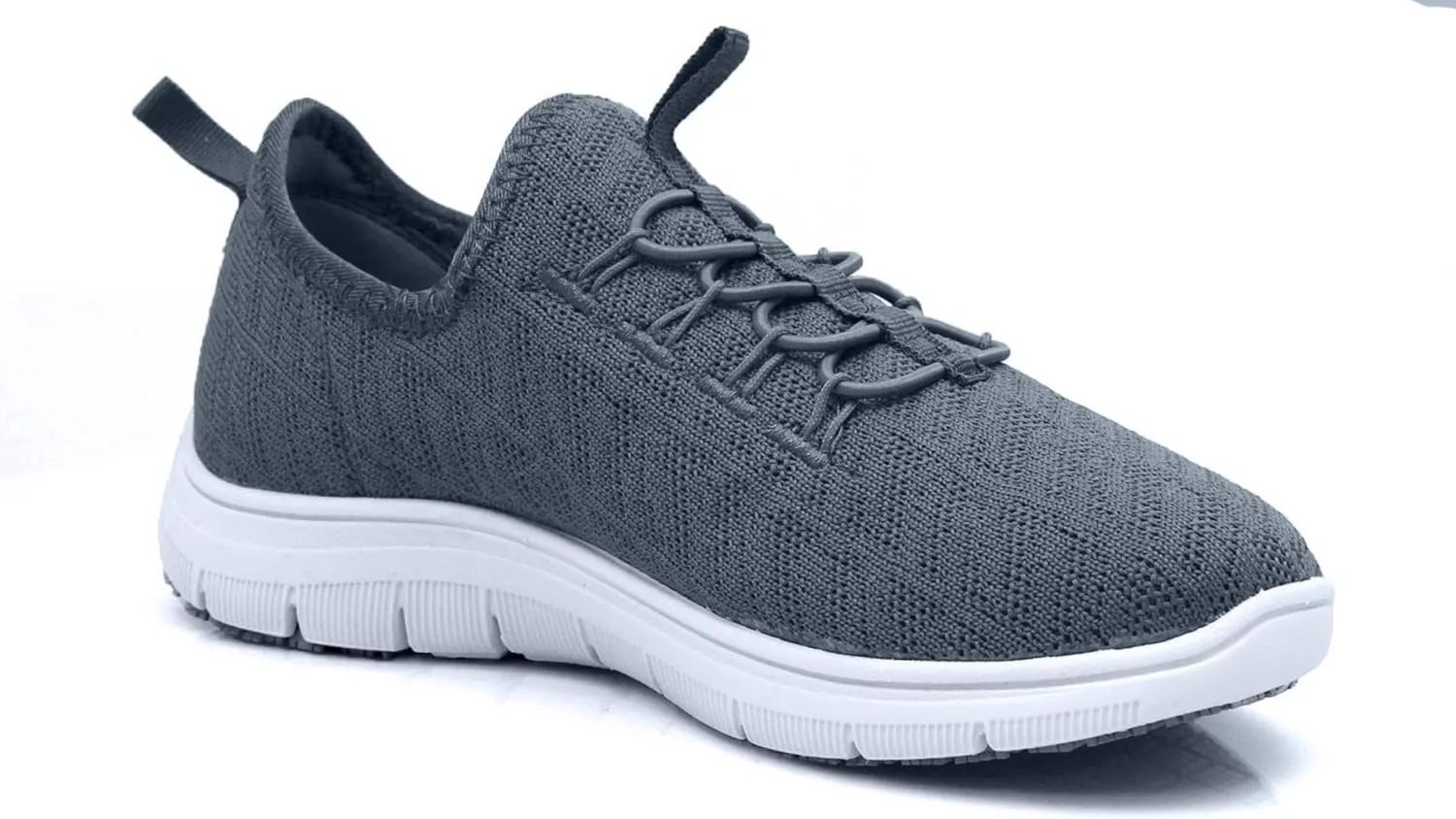 Laforst Jewel 3155 Womens Synthetic Mesh Upper Lace Up Slip Resistant Server Waitress Slip On Sneaker Free Socks