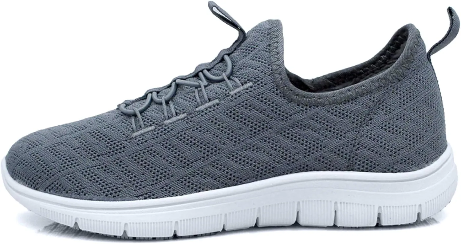 Laforst Jewel 3155 Womens Synthetic Mesh Upper Lace Up Slip Resistant Server Waitress Slip On Sneaker Free Socks