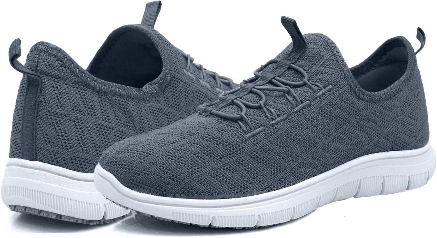 Laforst Jewel 3155 Womens Synthetic Mesh Upper Lace Up Slip Resistant Server Waitress Slip On Sneaker Free Socks