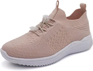 Laforst Jewel Womens Synthetic Mesh Upper Lace Up Nonslip Server Waitress Slip On Sneaker Free Socks