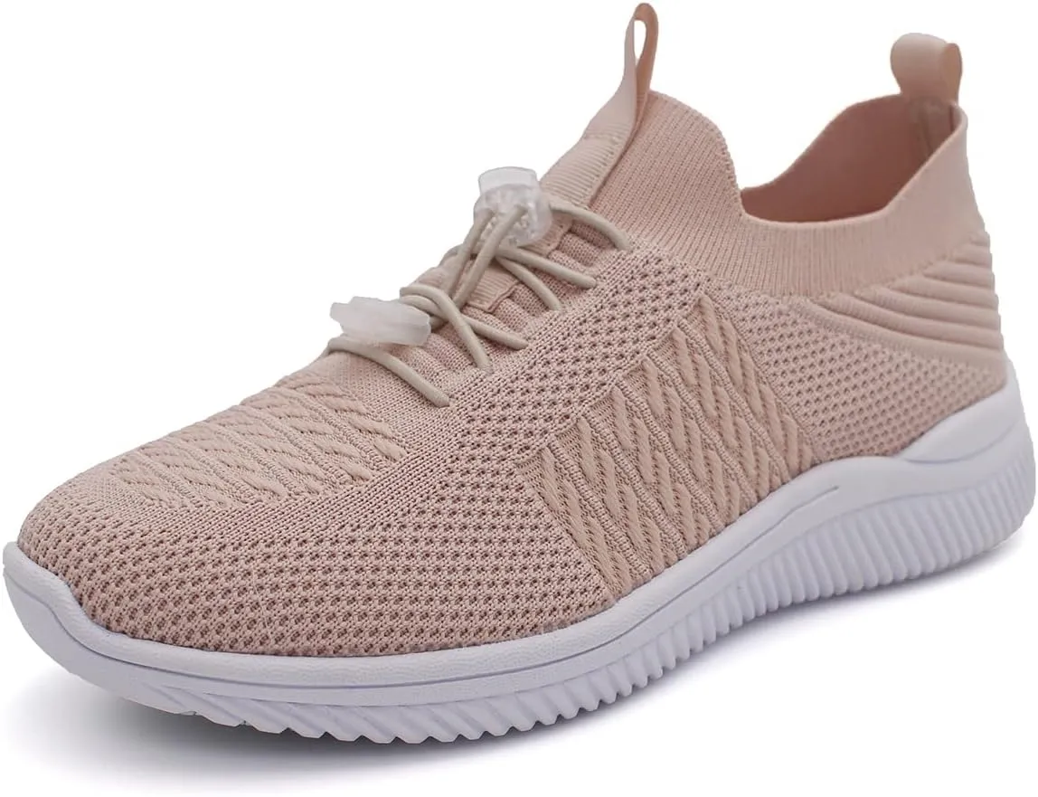 Laforst Jewel Womens Synthetic Mesh Upper Lace Up Nonslip Server Waitress Slip On Sneaker Free Socks