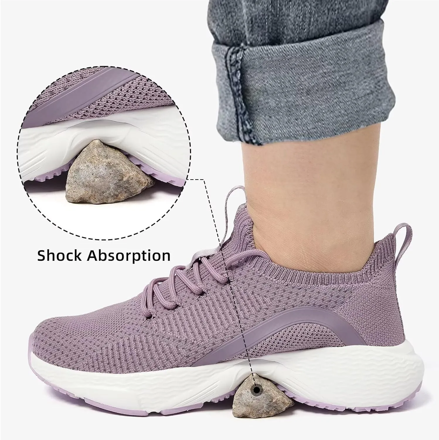 Lamincoa Women's Running Shoes Slip on Walking Sneaker Lightweight Tennis Shoes Casual Athletic Sneakers for Outdoor Gym Workout