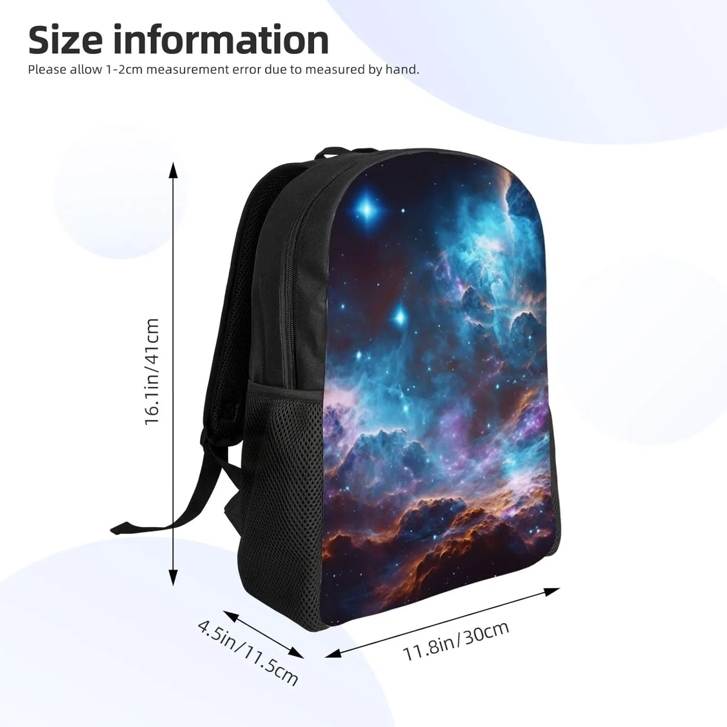 Laptop Backpack for Women Men Carry-on Backpack Universe Galaxy Space Daypack Lightweight Travel Shoulder Bags