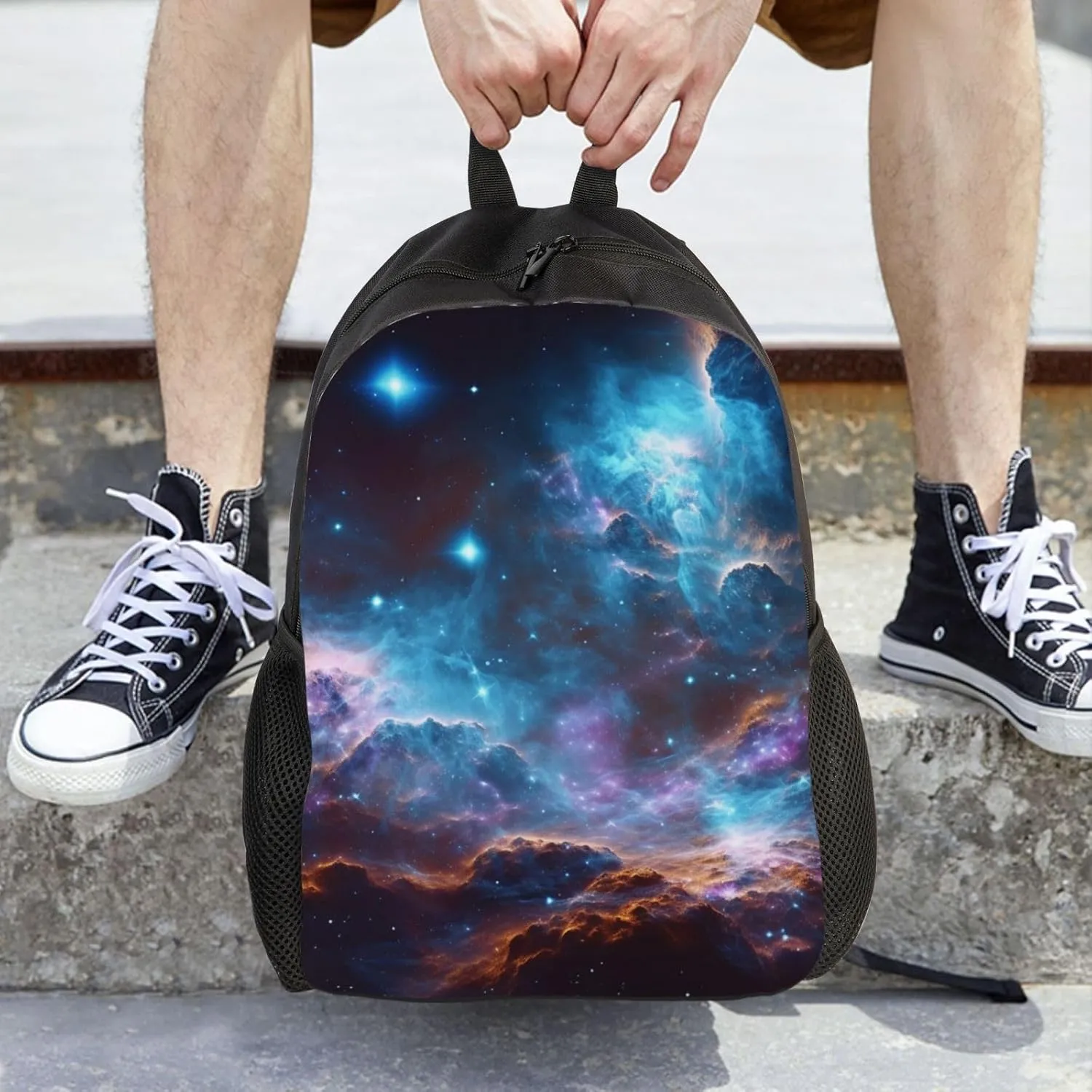 Laptop Backpack for Women Men Carry-on Backpack Universe Galaxy Space Daypack Lightweight Travel Shoulder Bags