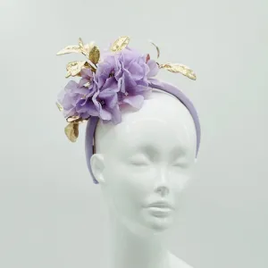 Lavender lilac Kentucky Derby Fascinator, Oaks, Thurby, headpiece, derby hat Kentucky Derby Hat Alternative, Floral Fascinator (SILVER LINE)