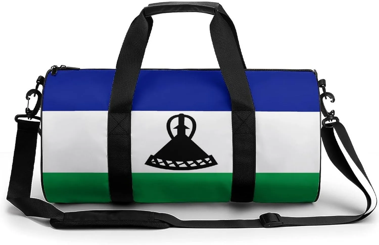 Lesotho Flag Gym Duffel with Wet Pocket for Boys Girls Sports Travel Overnight Weekender