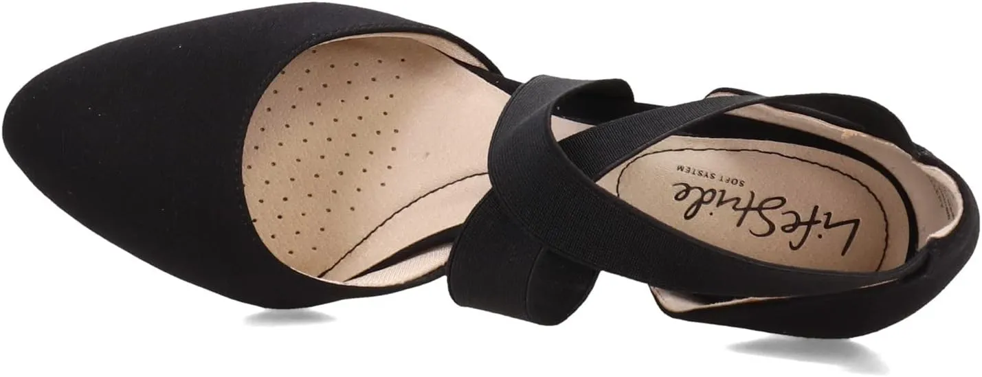 LifeStride Womens Gallery Pump, Black, 6 US