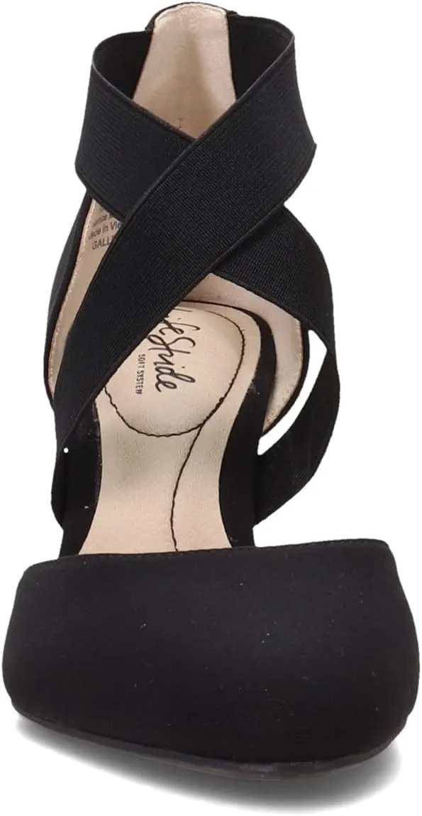 LifeStride Womens Gallery Pump, Black, 6 US