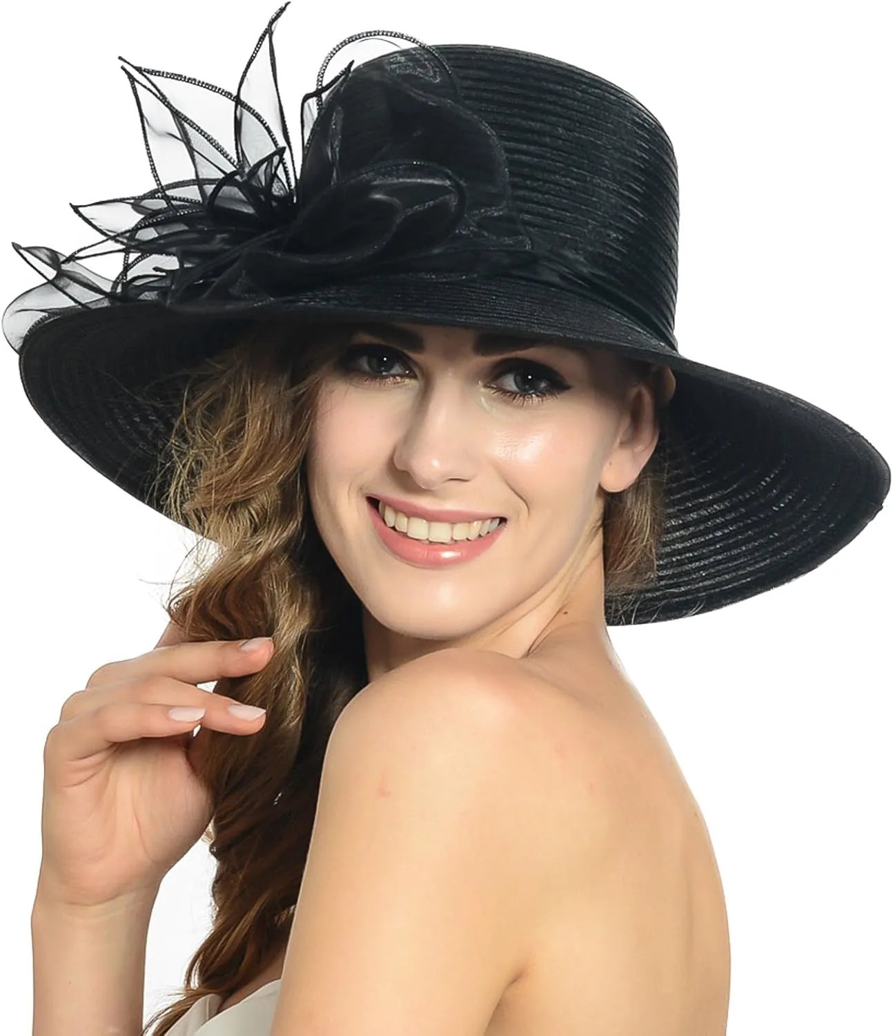 Lightweight Church Derby Dress Wedding Hat #S052