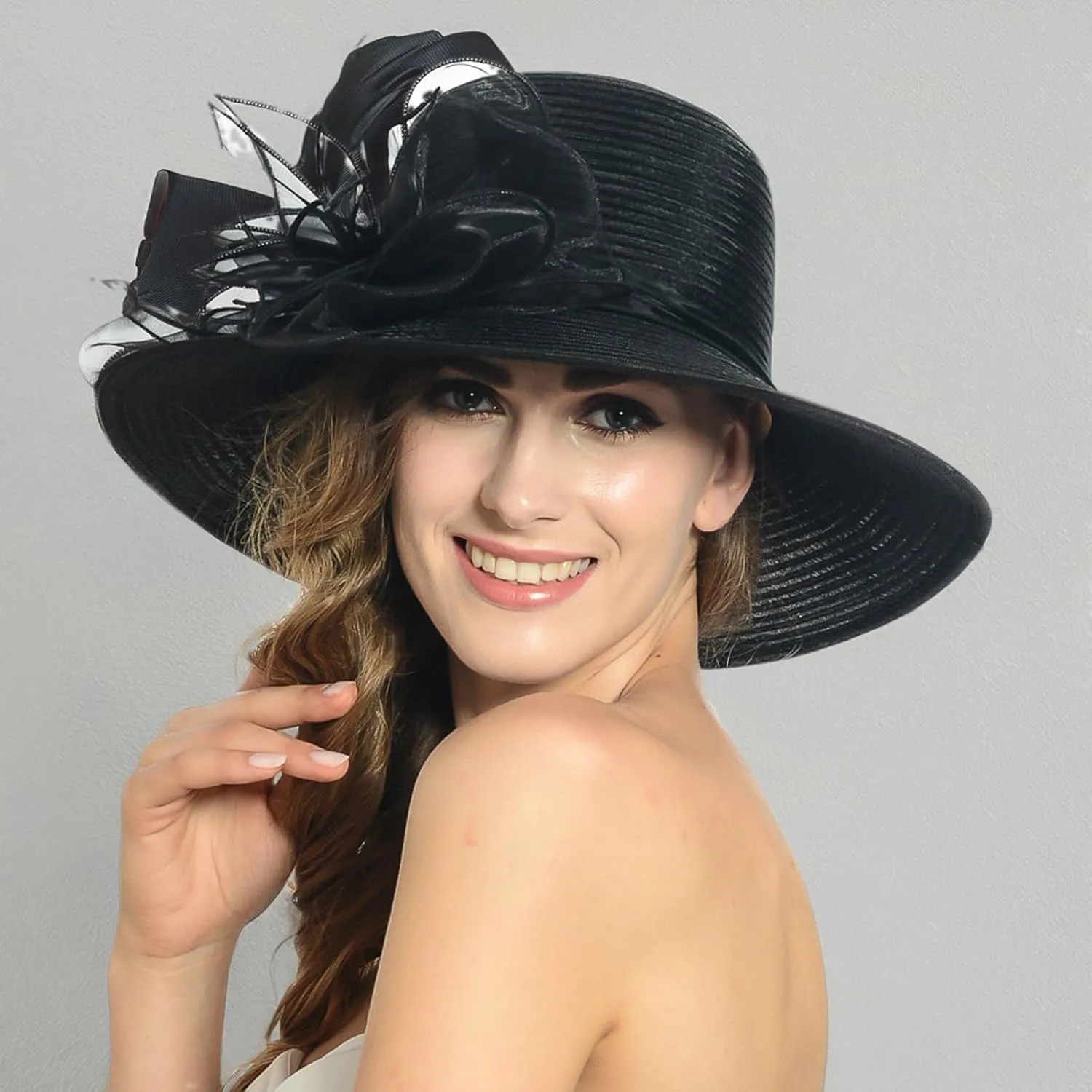 Lightweight Church Derby Dress Wedding Hat #S052
