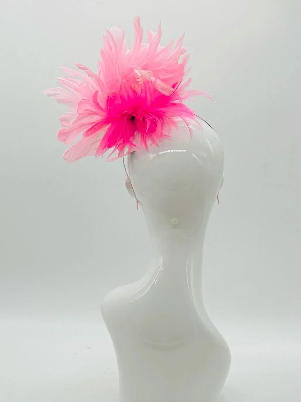 Lime Green, Hot Pink and Light Pink Derby Fascinator, Kentucky Derby Hat Alternative, Kentucky derby hat (GOLD LINE)