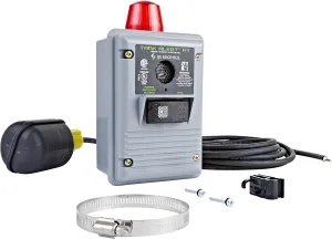 Little Giant 303HWXT 115 Volt Indoor/Outdoor High Water Alarm with 15-Ft. Mechanical Float Switch, Grey, 513273