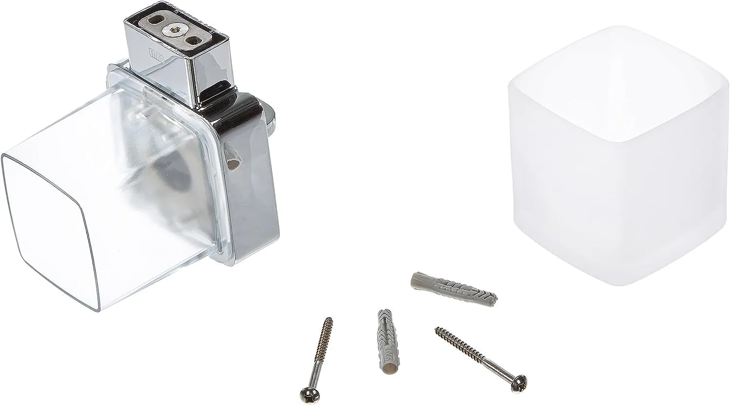 Loft Single-Handed Soap Dispenser Frosted Glass Part Plastic Pump, Die-cast zinc, Chrome, Einhandseifenspender
