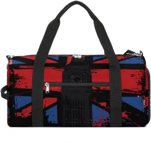London Big Ben British Union Jack Flag Sports Gym Bag for Men Women Travel Duffel Bag with Shoulder Strap