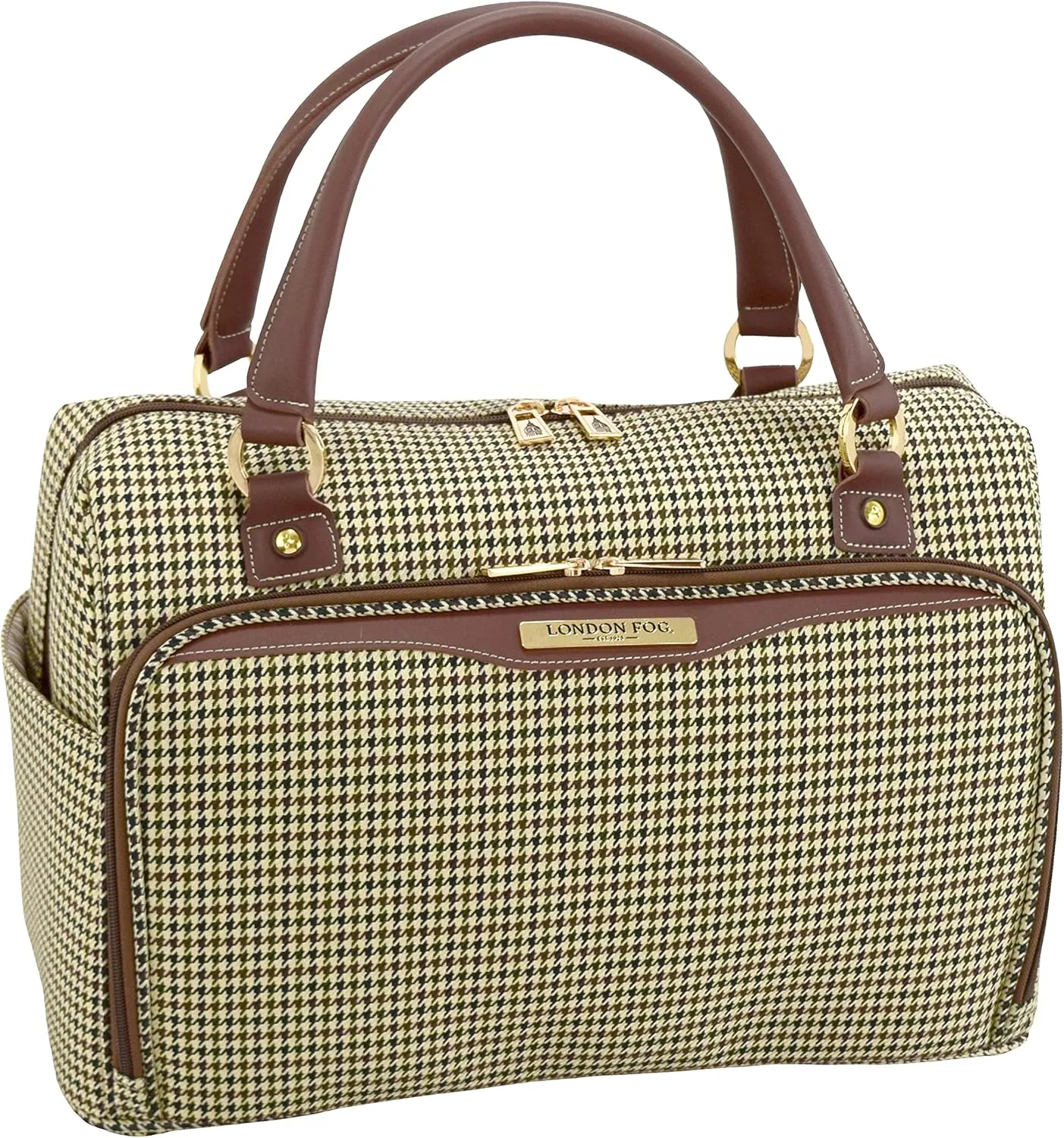 London Fog Oxford III Cabin Bag, Olive, Carry-On 17-Inch