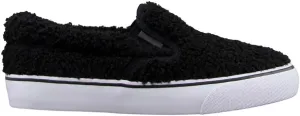 Lugz Women's Clipper Fleece Fashion Sneaker, Black/White, 9.5 M US