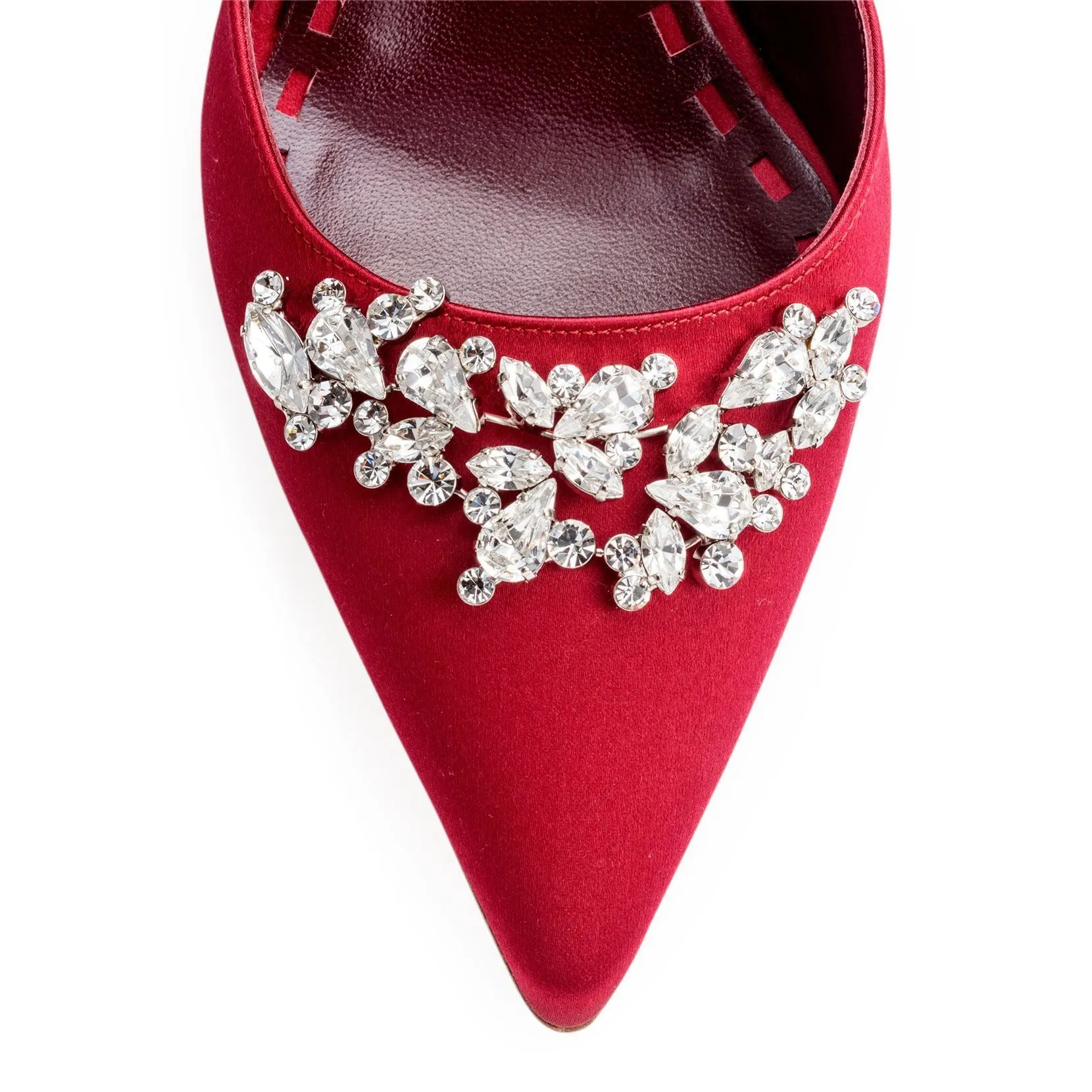 Lurum 90 berry satin pumps