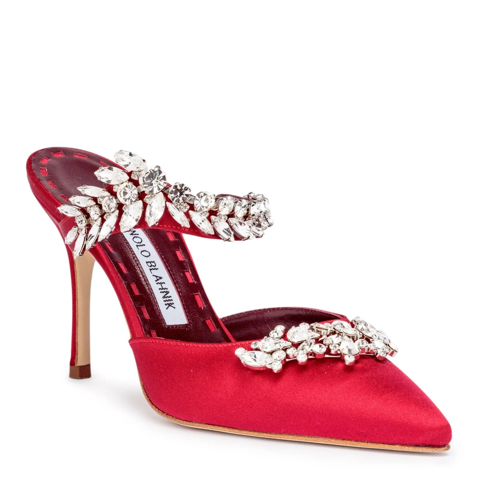 Lurum 90 berry satin pumps