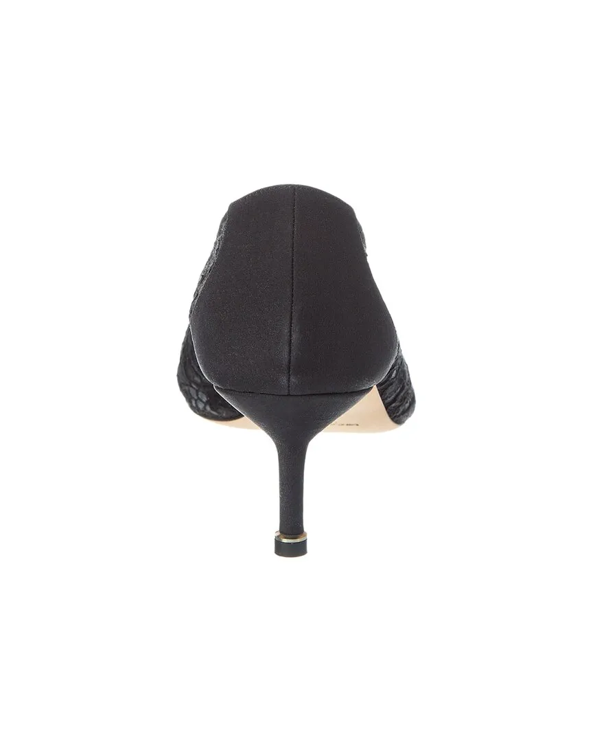 Manolo Blahnik Hangisi 50 Lace & Satin Pump