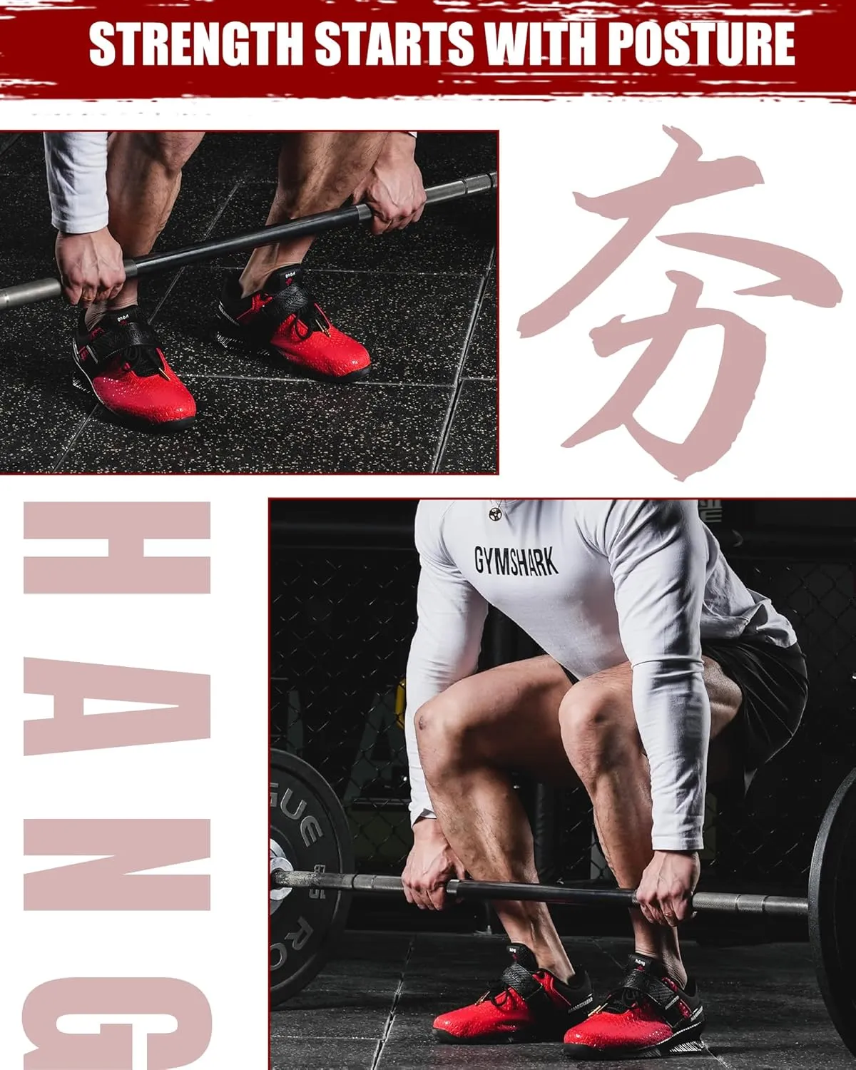 MANUEKLEAR Deadlift Shoes, Strong Anti-Slip Lifting Shoes for Men, Professional Training Weightlifting Shoes for Men and Women, Squat Shoes for Powerlifting with Rubber Non-Slip Sole