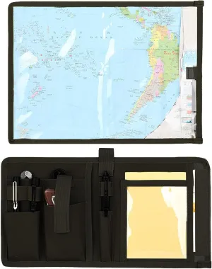 Map Case,Tactical Notebook,Waterproof map case Multifunctional Map Case for Military Hiking, Tactical, Outdoor Activities (Black)
