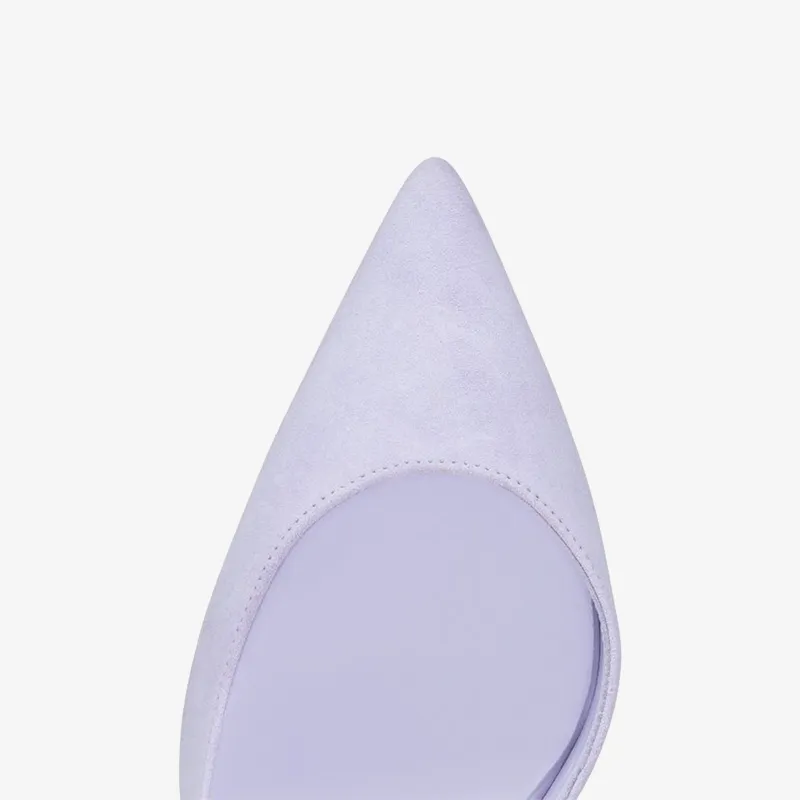Mauve satin Asymmetrical Pump