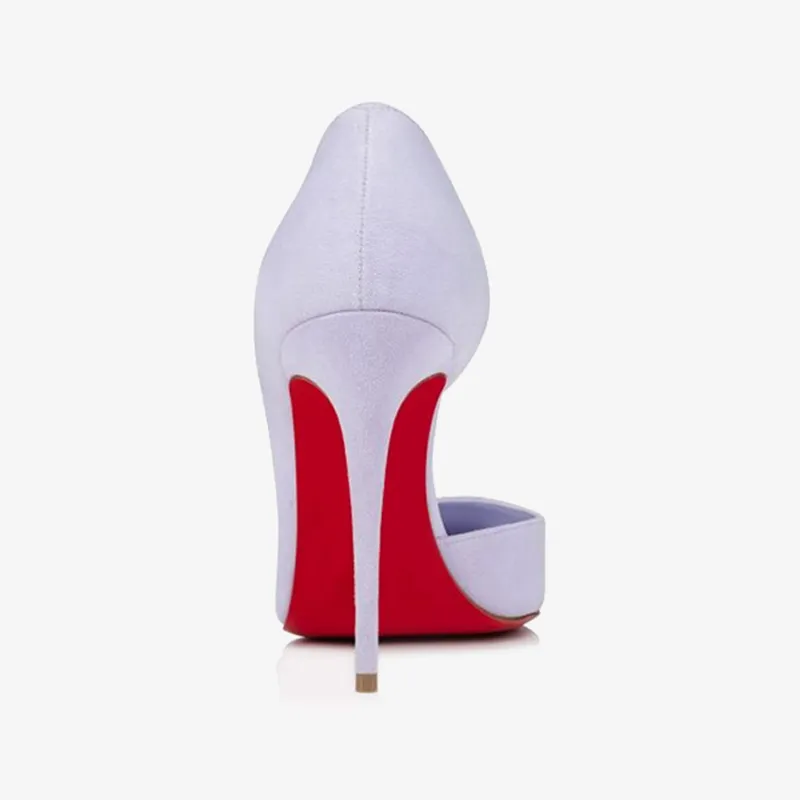 Mauve satin Asymmetrical Pump