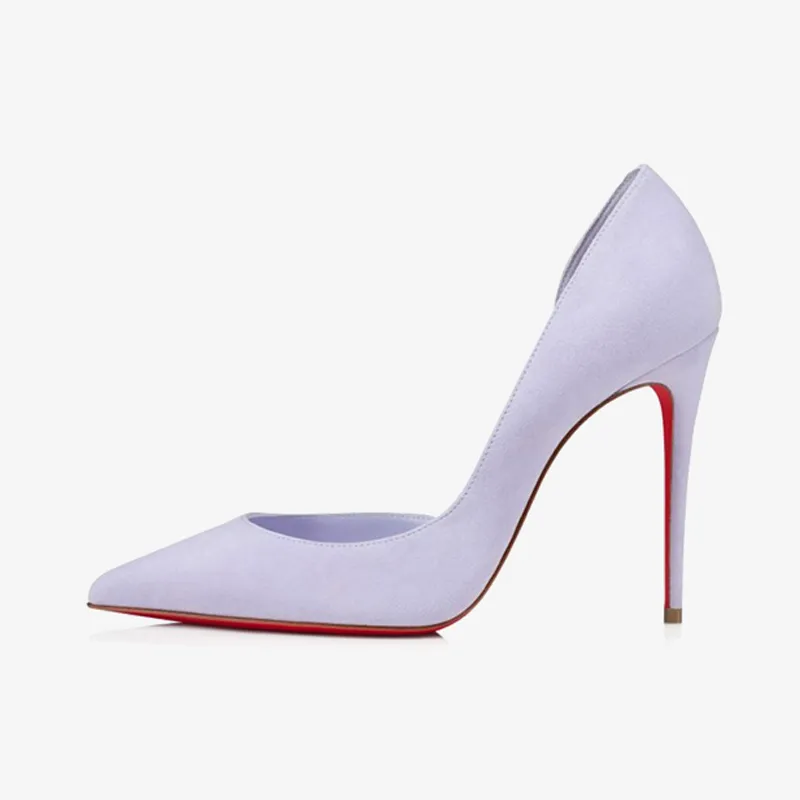 Mauve satin Asymmetrical Pump
