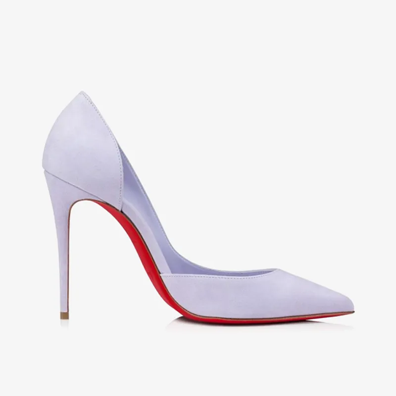 Mauve satin Asymmetrical Pump