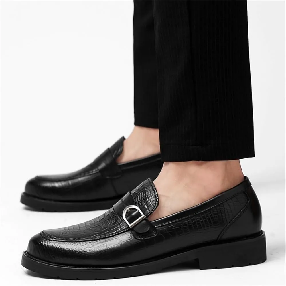 Men Crocodile Pattern Oxford Dress Shoes Slip On Business Formal Prom Wedding Tuxedo Anti Slip Low Top Comfortable