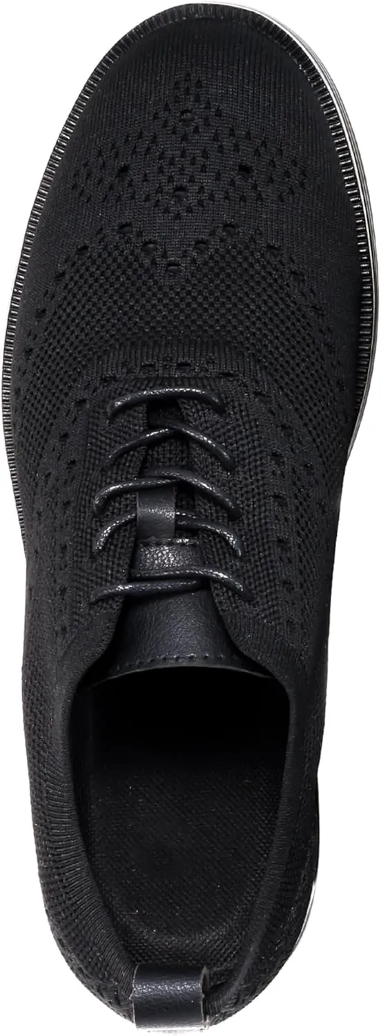 Mens Dress Shoes Casual Oxfords Shoes Knit Lightweight Breathable Business Work Shoes Walking Shoes Fashion Sneakers