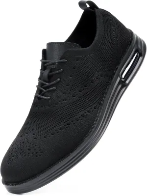 Mens Dress Shoes Casual Oxfords Shoes Knit Lightweight Breathable Business Work Shoes Walking Shoes Fashion Sneakers