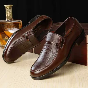 Men's Formal Business Oxford Shoes Office Work Breathable Flat Shoes
