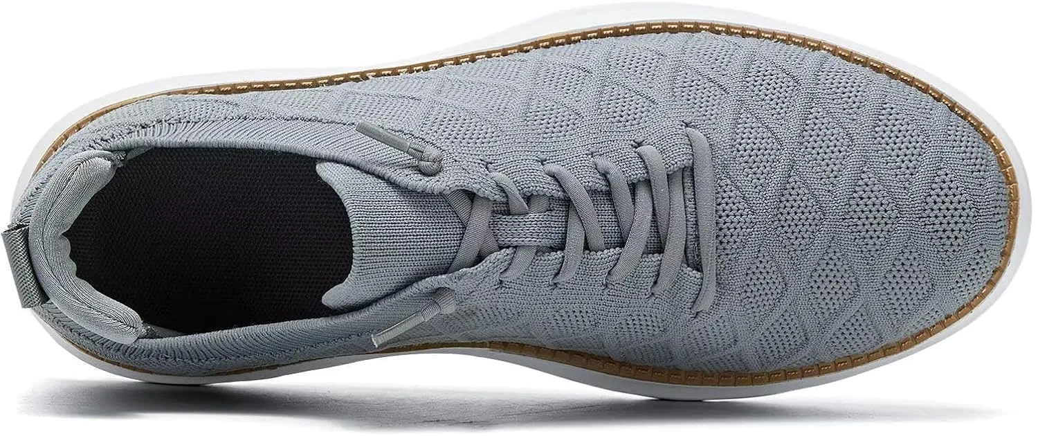 Men's Mesh Sneakers Oxfords Lace-Up Lightweight Casual Walking Shoes Driving Shoes