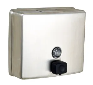 Metlam Square Button Pump Soap Dispenser - Satin Stainless Steel